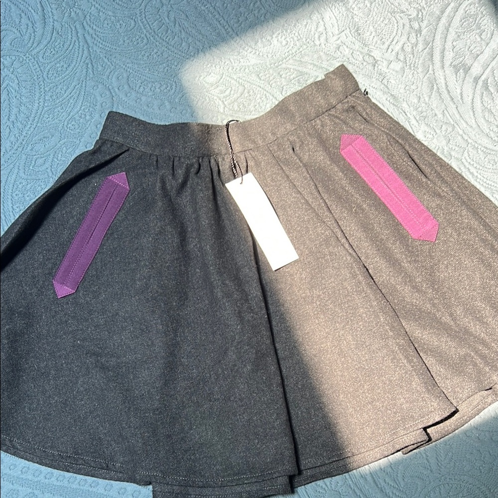 NWT Little Marc Jacobs Size 12 (Girls) Gray Skirt with Purple Accent